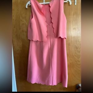 Loft scalloped hem dress